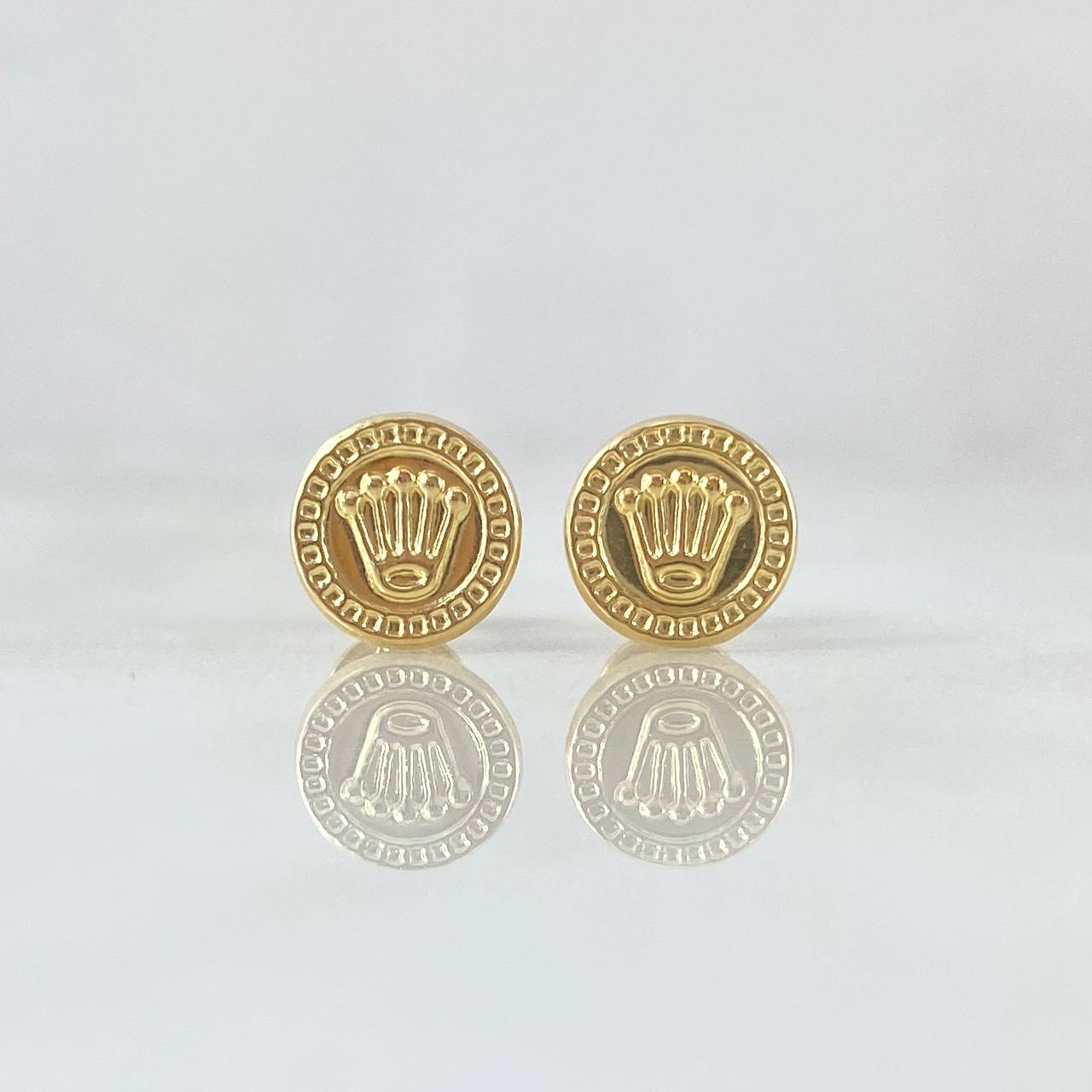 Stud Earrings Crown Seal 0.75gr / 18K Yellow Gold