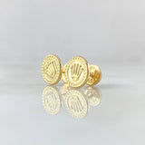 Stud Earrings Crown Seal 0.75gr / 18K Yellow Gold