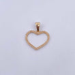 Pendant Heart Silhouette 1.65gr / 2.4cm / White Zirconia 18K Yellow Gold &
