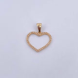 Pendant Heart Silhouette 1.65gr / 2.4cm / White Zirconia 18K Yellow Gold &