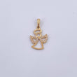 Dije Angel 1.55gr / 2.5cm / Circones Blancos Oro Amarillo 18K &
