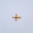 Herraje Avion 1.15gr / 1.9cm / Circones Blancos Oro Amarillo 18K &