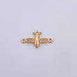 Herraje Avion 1.2gr / 2.2cm / Circones Blancos Oro Amarillo 18K &