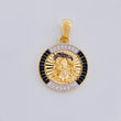 Dije Medalla Rostro Jesus 6.7g / 1 1/4 in Dos Oros Amarillo Blanco 18K