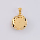 Dije Medalla Rostro Jesus 6.7g / 1 1/4 in Dos Oros Amarillo Blanco 18K