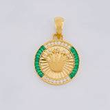 Dije Medalla Corona 5.85g / 1 1/2 in Oro Amarillo 18K