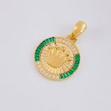 Dije Medalla Corona 5.85g / 1 1/2 in Oro Amarillo 18K