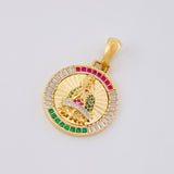 Dije Medalla Virgen Guadalupe 6.8g / 1 1/4 in Dos Oros Amarillo Blanco 18K