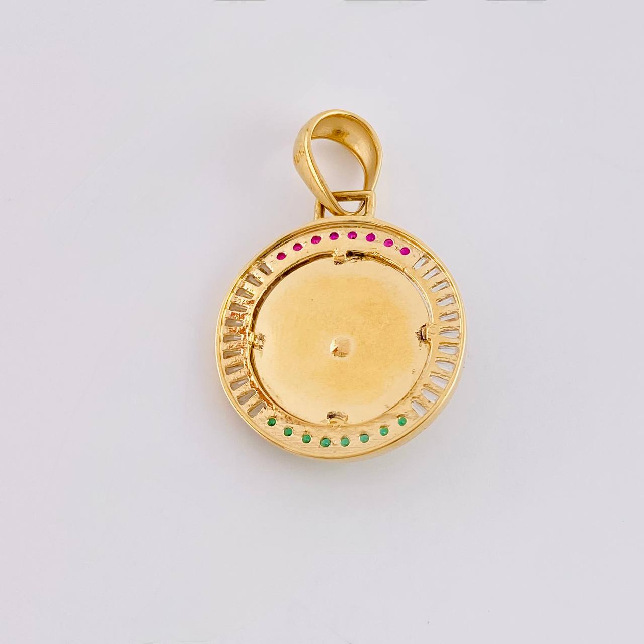 Dije Medalla Virgen Guadalupe 6.8g / 1 1/4 in Dos Oros Amarillo Blanco 18K