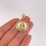 Dije Medalla Virgen Guadalupe 6.8g / 1 1/4 in Dos Oros Amarillo Blanco 18K