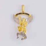 Dije Arcangel San Gabriel 20g / 2 in Dos Oros Amarillo Blanco 18K