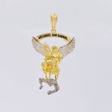 Dije Arcangel San Gabriel 20g / 2 in Dos Oros Amarillo Blanco 18K