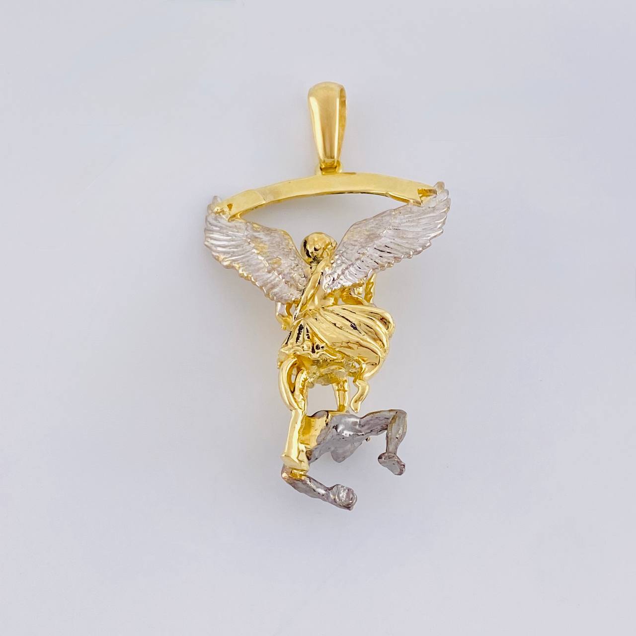 Dije Arcangel San Gabriel 20g / 2 in Dos Oros Amarillo Blanco 18K