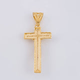 Dije Cruz Cristo 5.85g / 1 3/4 in Dos Oros Amarillo Blanco 18K