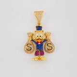 Dije Pato Millonario 10g / 1 1/2 in Oro Amarillo 18K