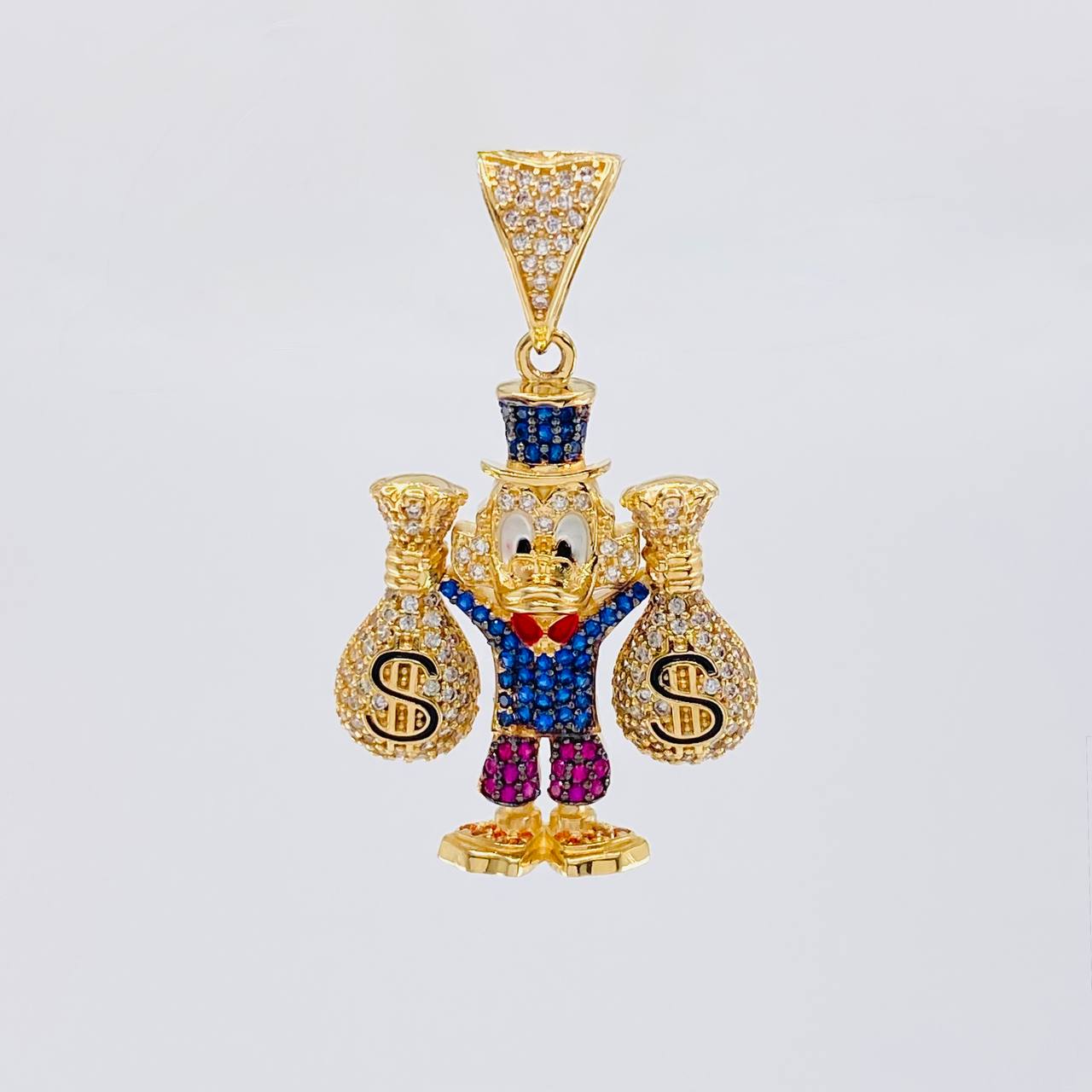 Dije Pato Bolsas Dinero 10g / 1 1/2 in Oro Amarillo 18K