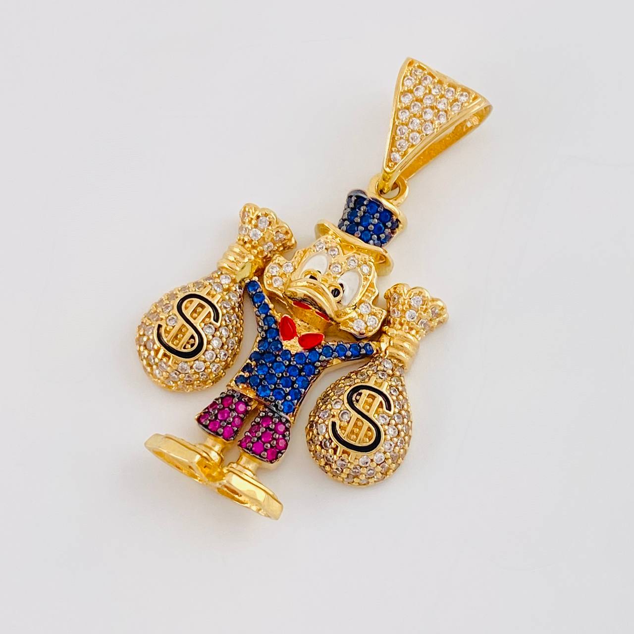 Dije Pato Bolsas Dinero 10g / 1 1/2 in Oro Amarillo 18K