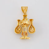 Dije Pato Bolsas Dinero 10g / 1 1/2 in Oro Amarillo 18K