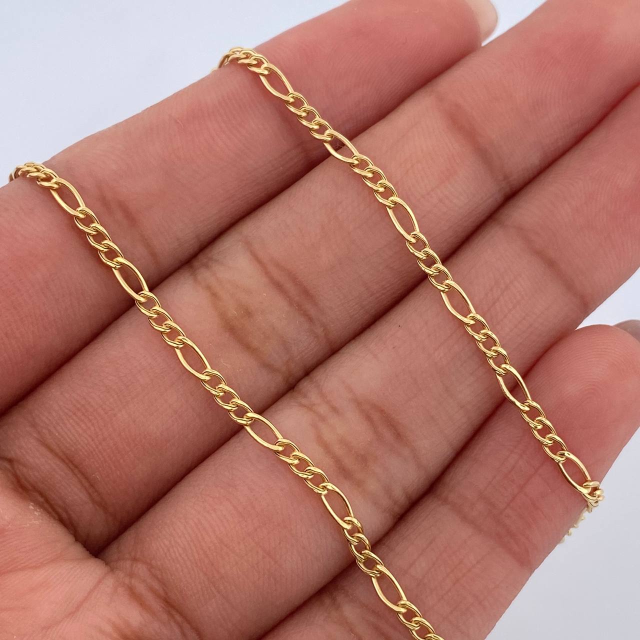 Cadena Figaro 1.65gr / 49cm / 1.9mm Oro Amarillo +1 18K $