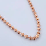 Military Chain 27.25gr / 65.5cm / 4mm Diamond Cut Moon Rose Gold +3 18K $