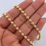 Military Chain 29.35gr / 65.7cm / 4mm Diamond Cut Yellow Gold Moon +3 18K $
