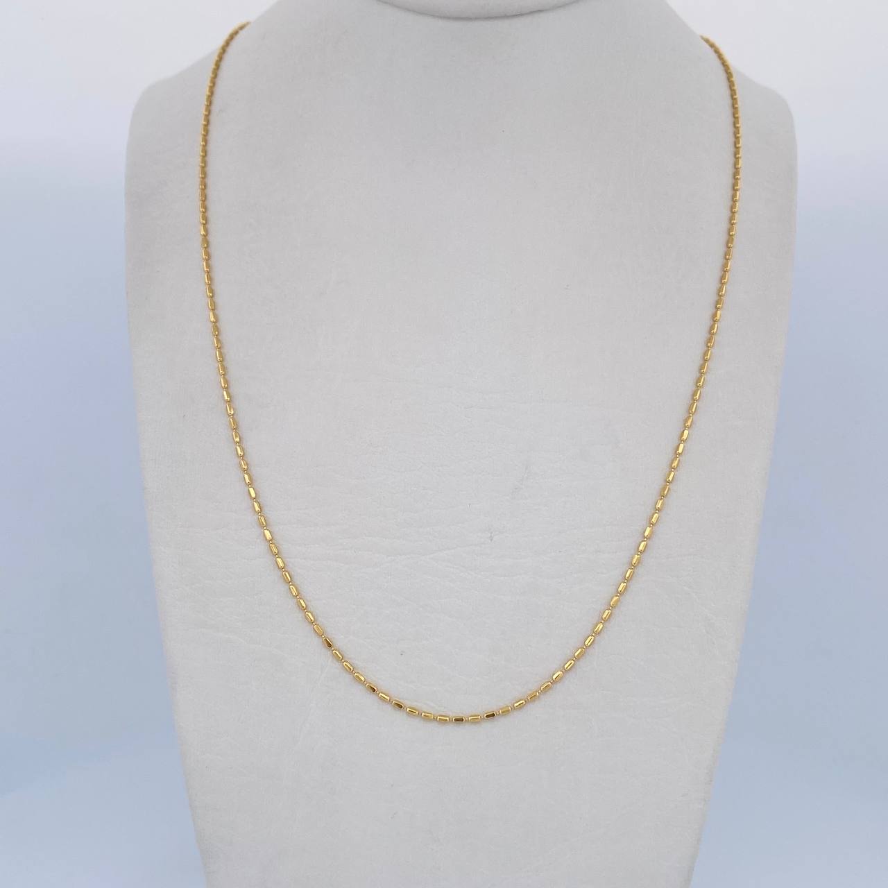 Cadena Morse 2.8gr / 60.1cm / 1mm Oro Amarillo +3 18K $