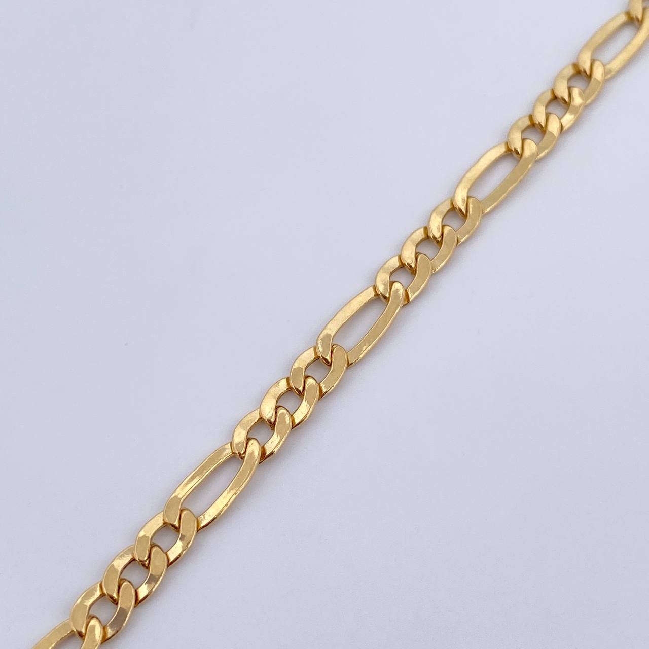 Bracelet Figaro 4.05gr / 20.8cm / 4.1mm Yellow Gold +0 18K $