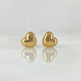 Topos Corazon Bordeado 0.65gr / 6.8mm Oro Amarillo 18K *