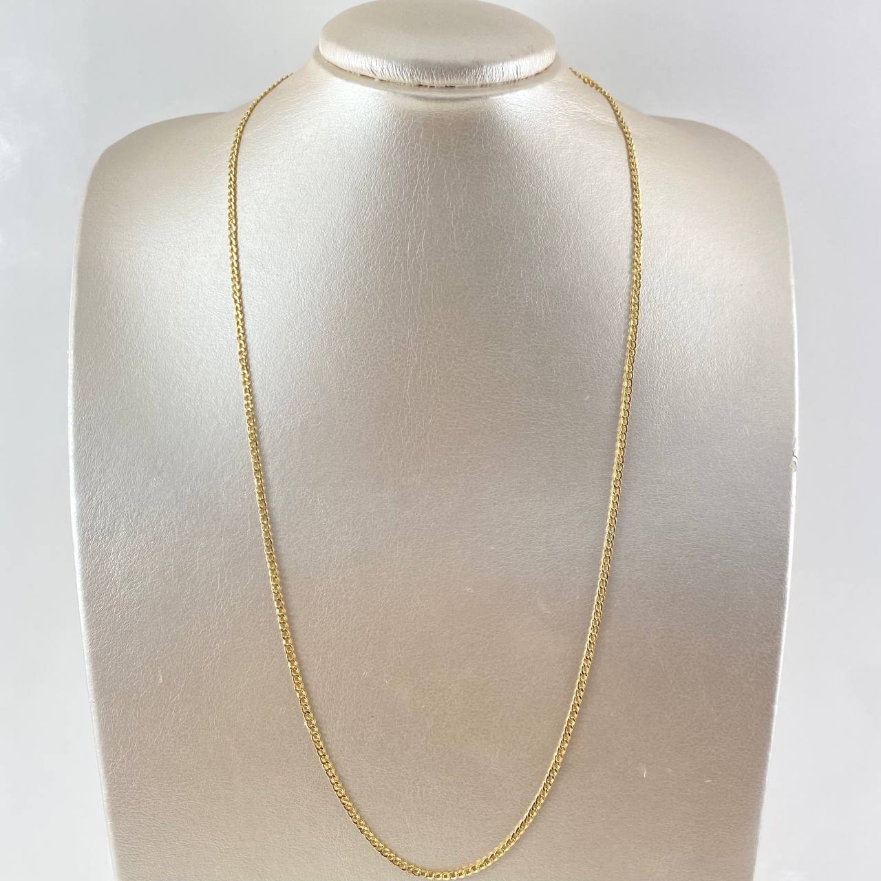 Cadena Cubana 6.7gr / 23 1/2 in / 3.1mm Oro Amarillo +1 18K ©