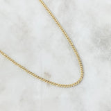 Cadena Cubana 3.6gr / 15 3/4 in / 2.7mm Oro Amarillo +1 18K