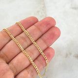 Cadena Cubana 5.6gr / 23 1/2 in / 3.2mm Oro Amarillo +1 18K *