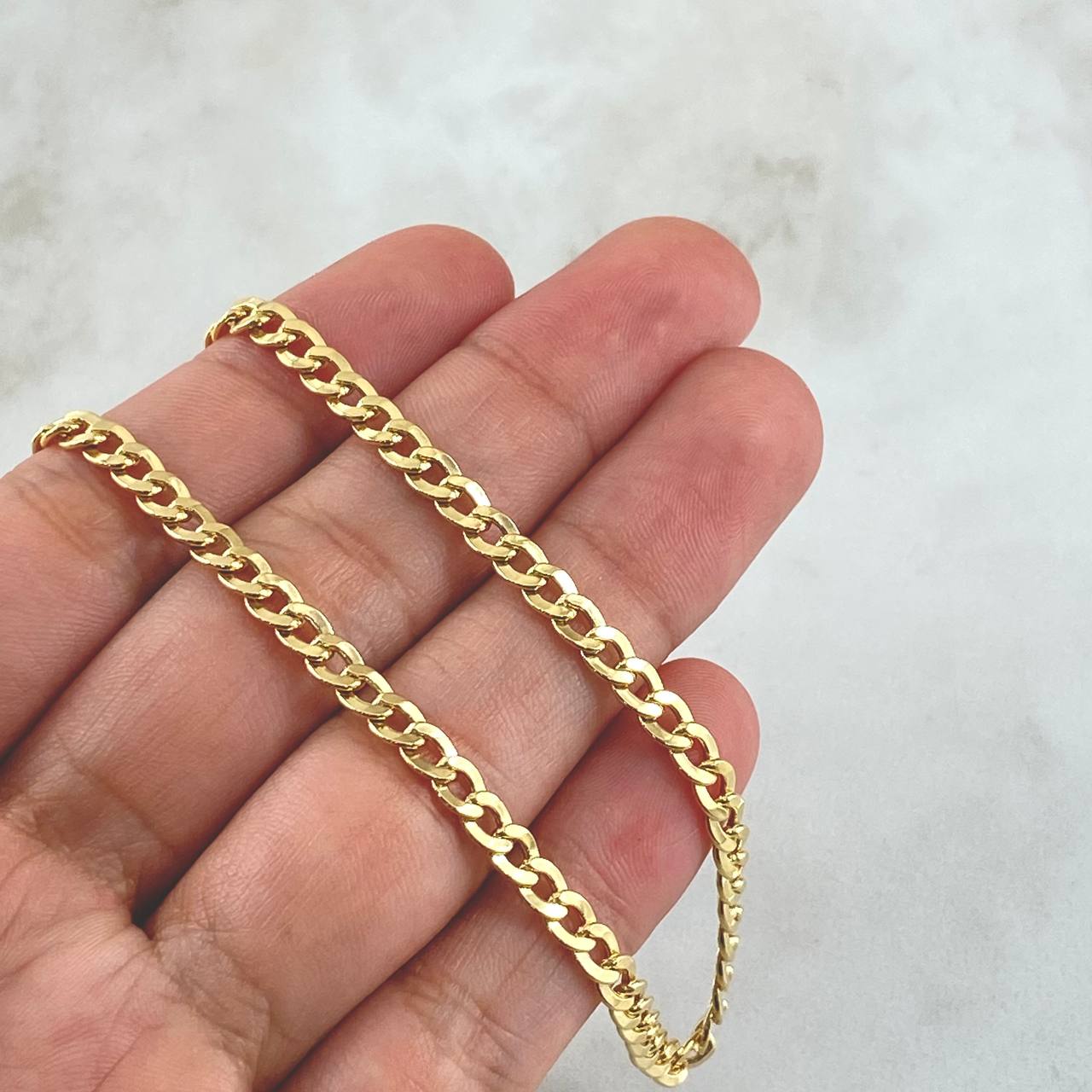 Cadena Cubana 10.25gr / 50cm / 4mm Oro Amarillo +0 18K *