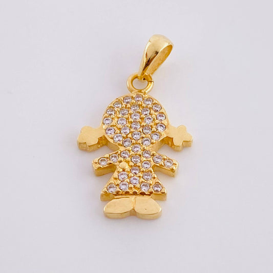 Dije Niña 2.35g / 3/4 in Oro Amarillo 18K