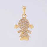 Pendant Girl 2.35g / 3/4 in Yellow Gold 18K