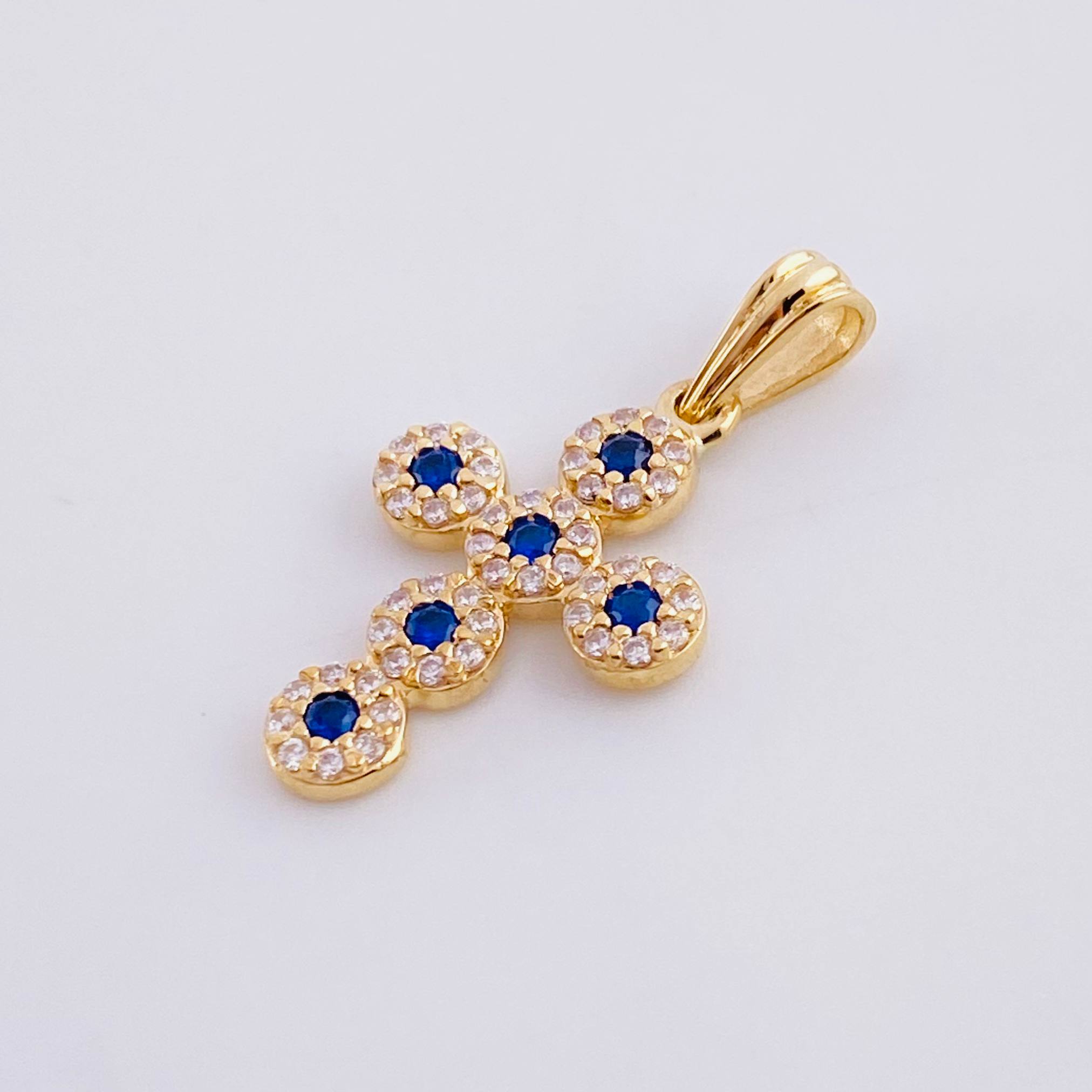 Dije Cruz Tupida 1.55g / 1 in Oro Amarillo 18K