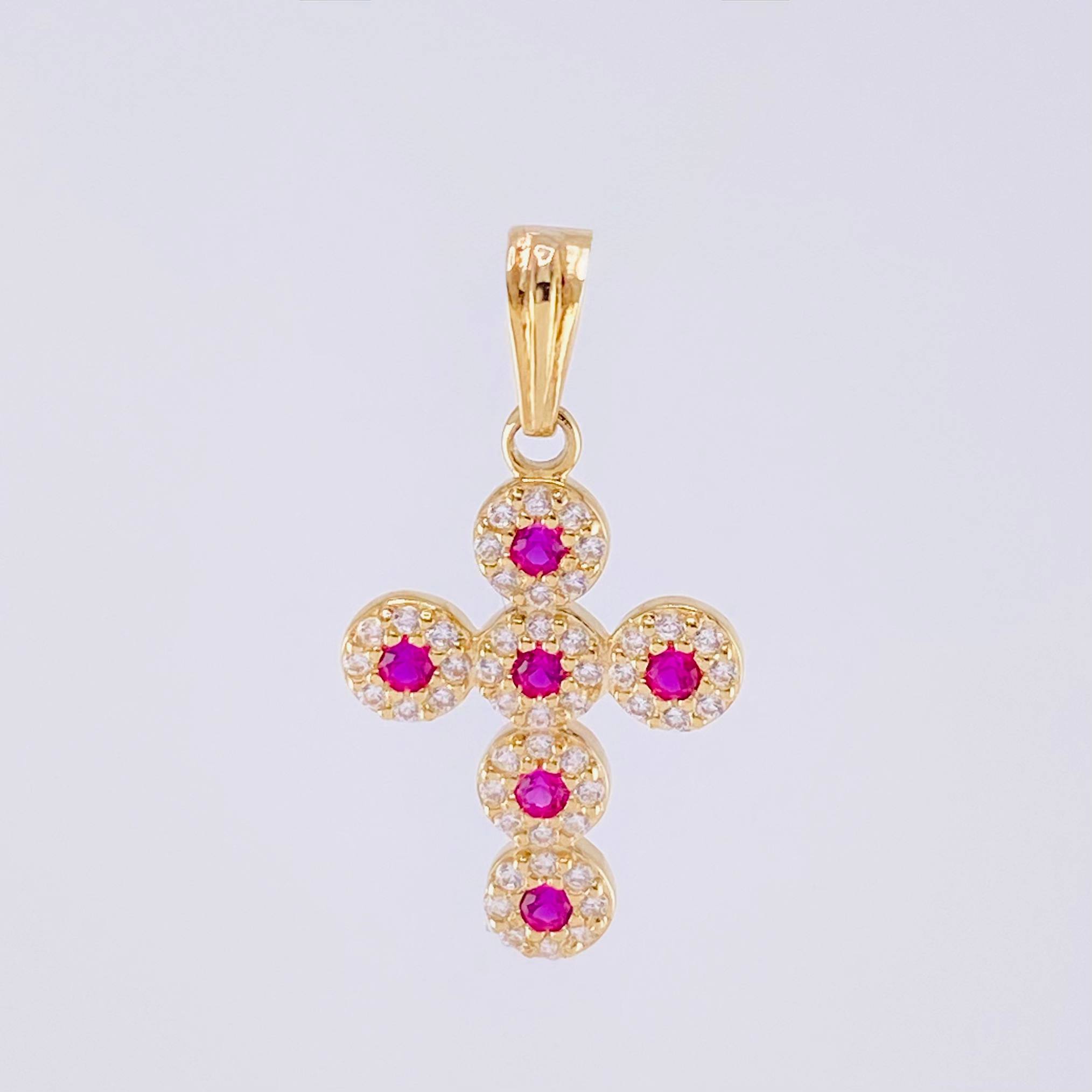 Dije Cruz Tupida 1.5g / 1 in Oro Amarillo 18K