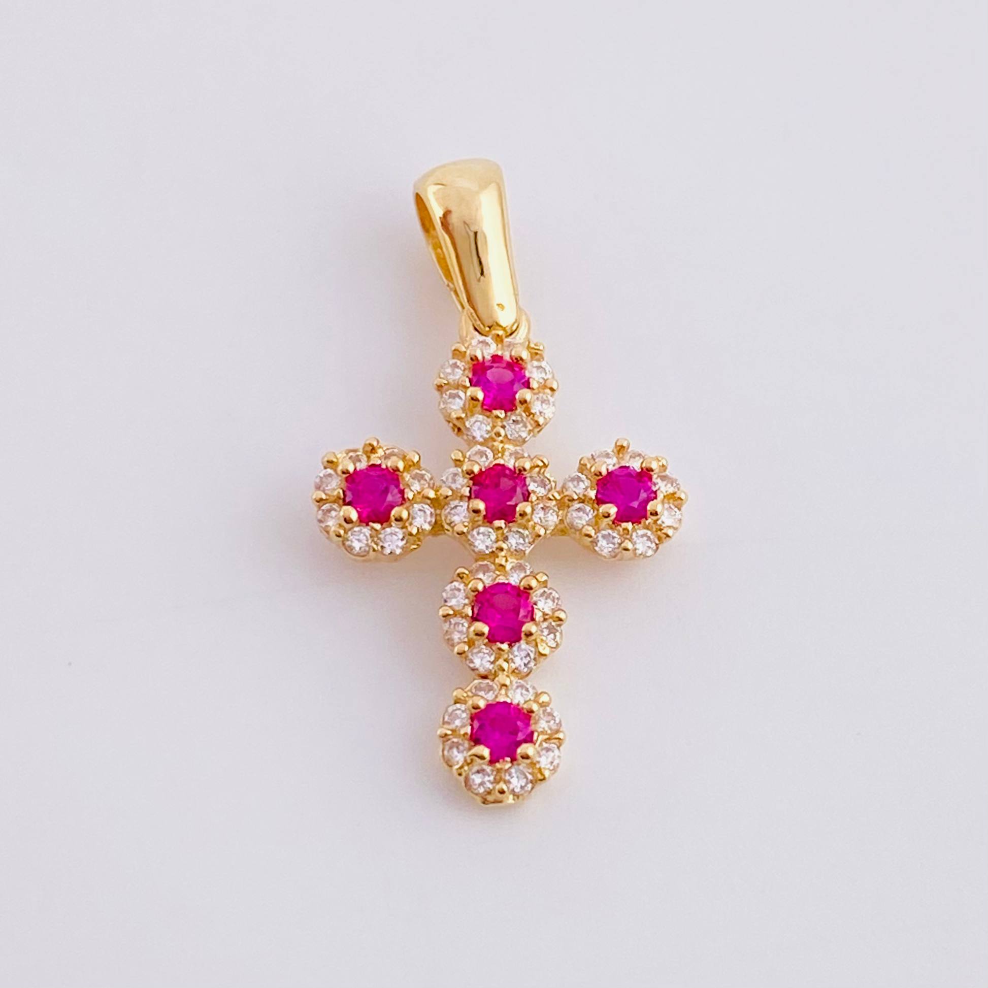 Dije Cruz Tupida 1.55g / 1 in Oro Amarillo 18K