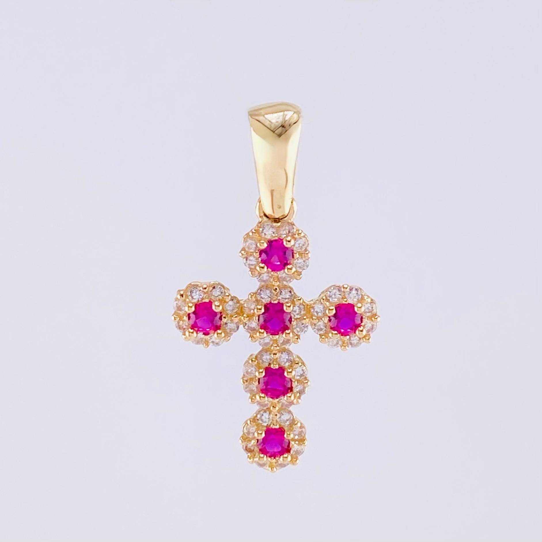 Dije Cruz Tupida 1.55g / 1 in Oro Amarillo 18K