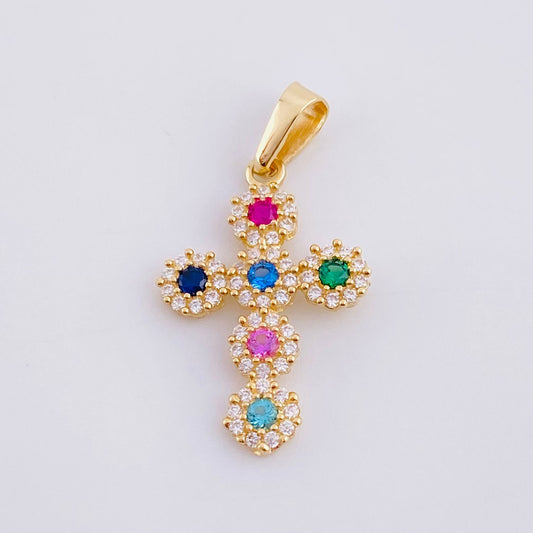 Dije Cruz Tupida 1.45g / 1 in Oro Amarillo 18K