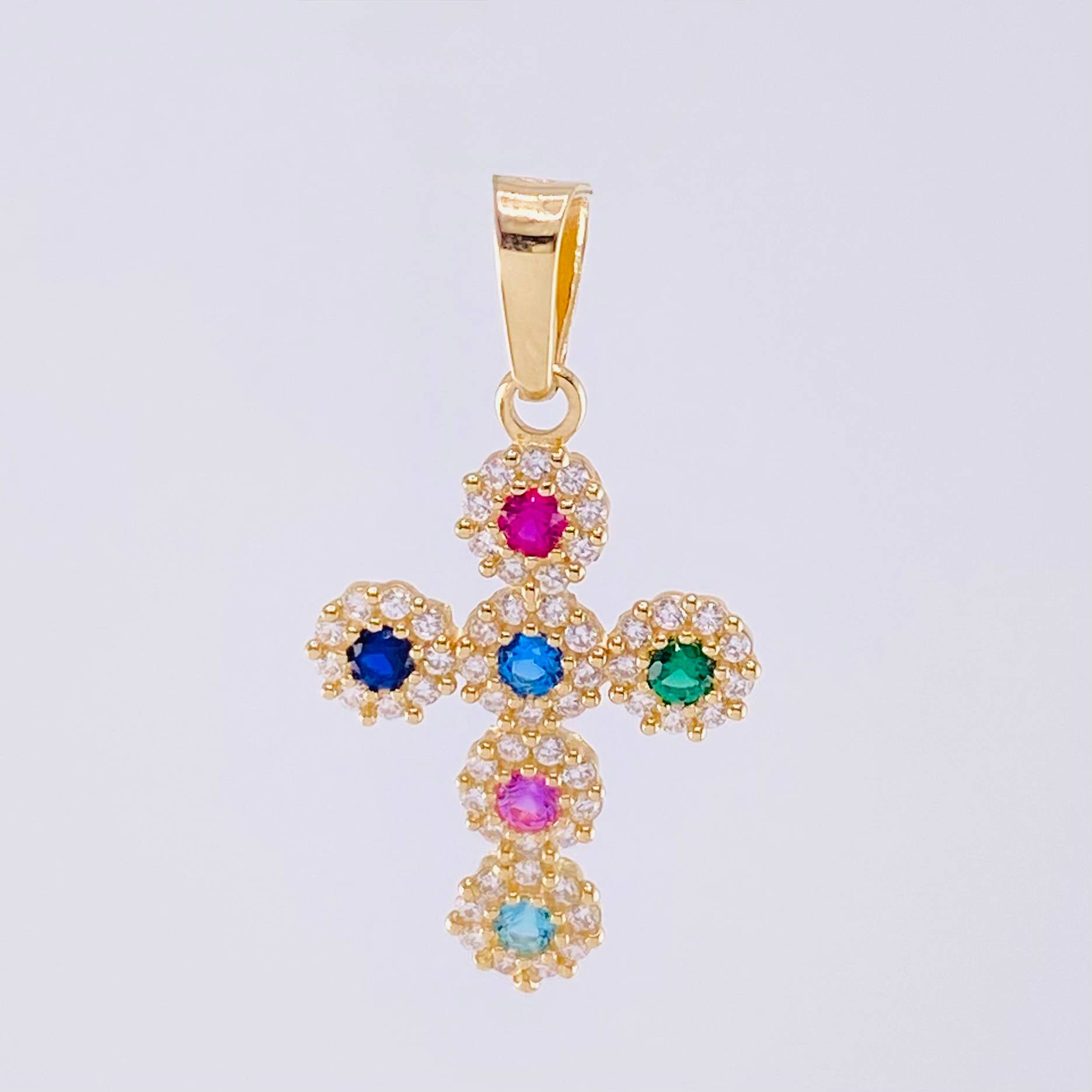 Dije Cruz Tupida 1.45g / 1 in Oro Amarillo 18K