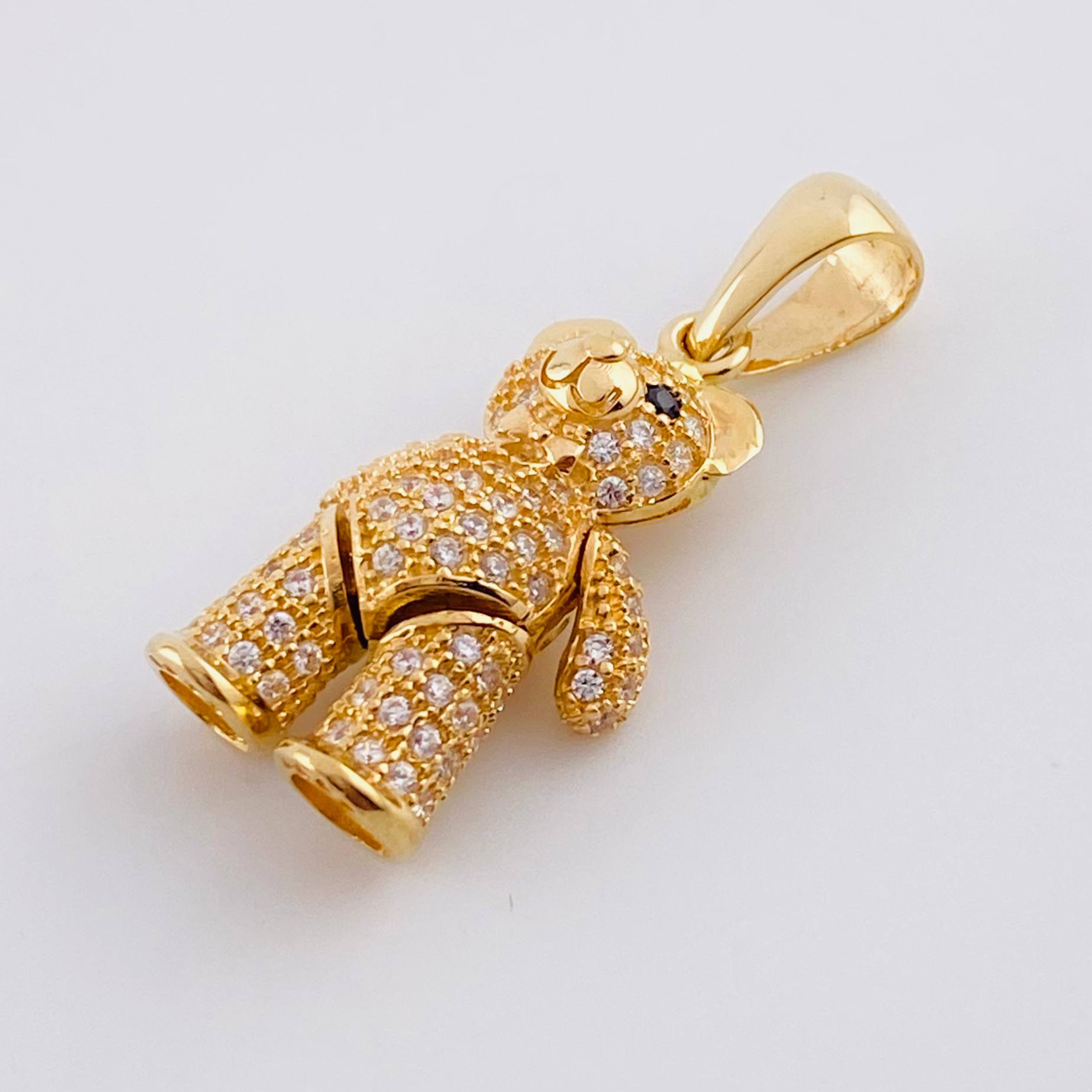 Pendant Articulated Bear 4.4g / 1 1/4 in 18K Yellow Gold