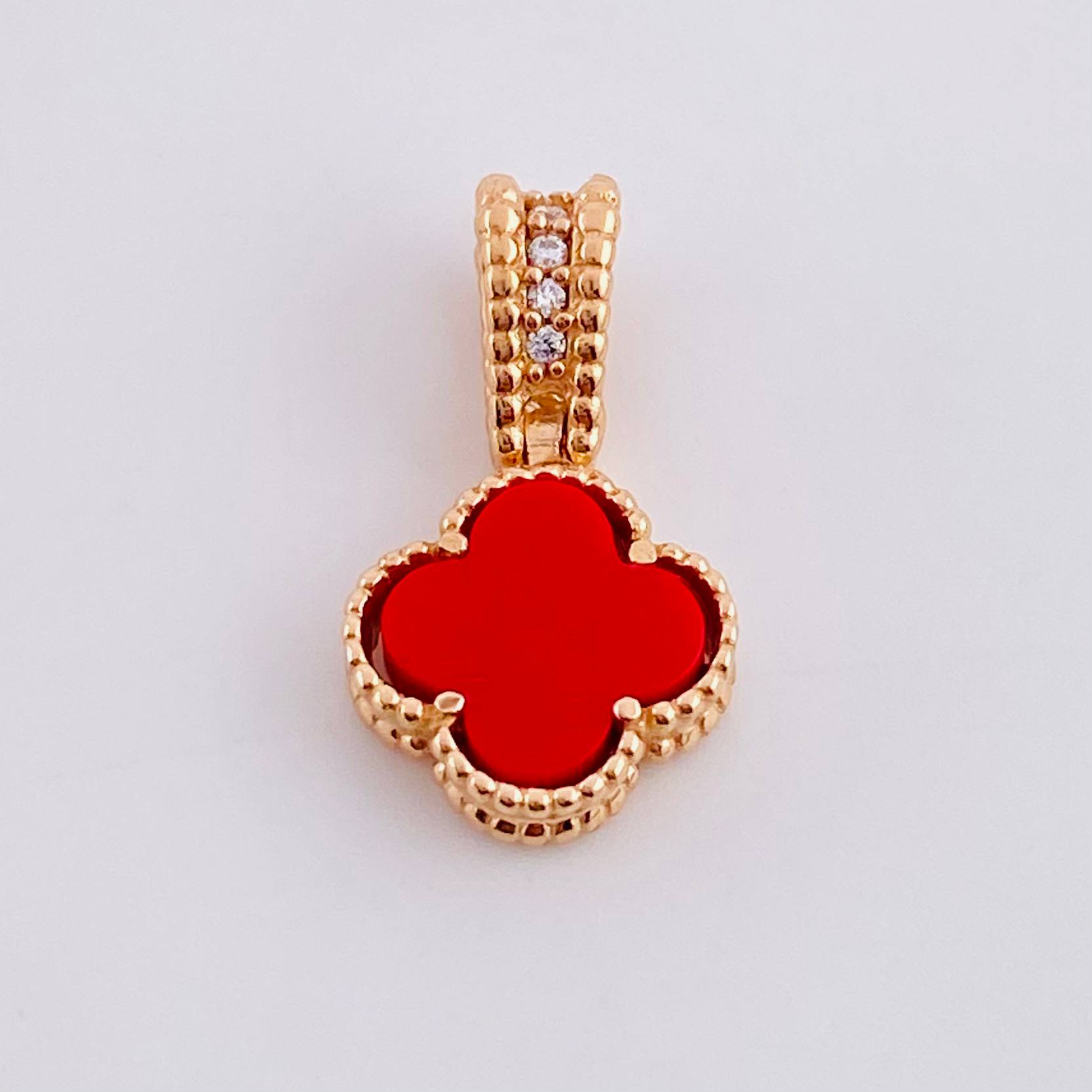 Dije Trebol 1.4g / 3/4 in Oro Rosa 18K