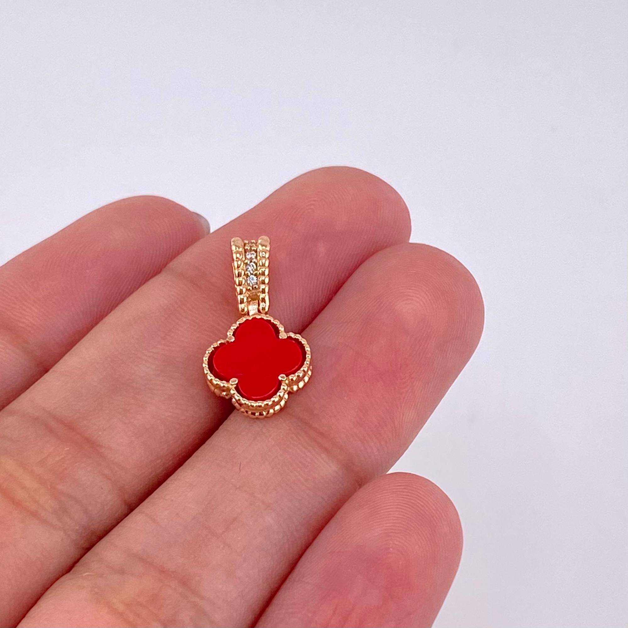 Dije Trebol 1.4g / 3/4 in Oro Rosa 18K