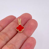 Dije Trebol 1.4g / 3/4 in Oro Rosa 18K