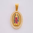 Pendant Basket Virgin Guadalupe 3.4g / 1 1/4 in Yellow Gold 18K