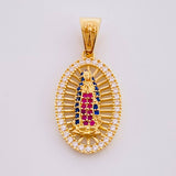 Pendant Basket Virgin Guadalupe 3.4g / 1 1/4 in Yellow Gold 18K