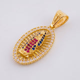 Pendant Basket Virgin Guadalupe 3.4g / 1 1/4 in Yellow Gold 18K