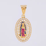 Pendant Basket Virgin Guadalupe 3.4g / 1 1/4 in Yellow Gold 18K