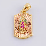 Dije Placa Virgen Guadalupe 4.95g / 1 1/4 in Dos Oros Amarillo Rosa 18K