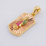 Dije Placa Virgen Guadalupe 4.95g / 1 1/4 in Dos Oros Amarillo Rosa 18K